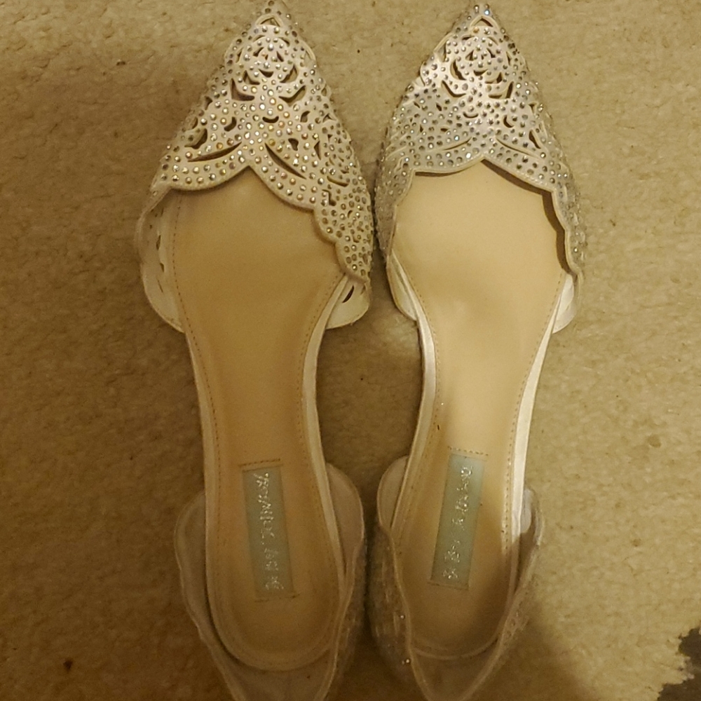 Betsey Johnson wedding flats size 10